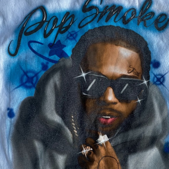 Pop Smoke Official Merch Airbrush T-Shirt | Unisex XL | Super Clean, NO FLAWS! - Picture 5 of 7